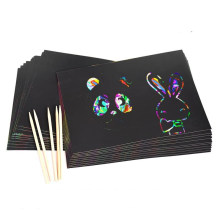 Factory Direct Custom Scratch Off Cards Paper Children Educational Diy Rainbow Playing Scratch Card Paper